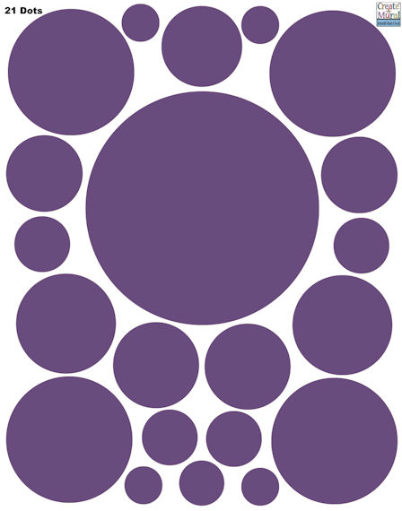Purple Peel And Stick Dots   Wall Sticker Outlet 448x570