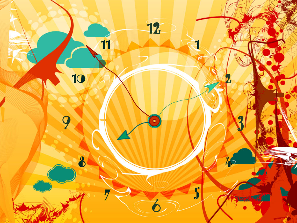Alien Sun Clock Screensaver Shows Accustomed Things In New Colors You