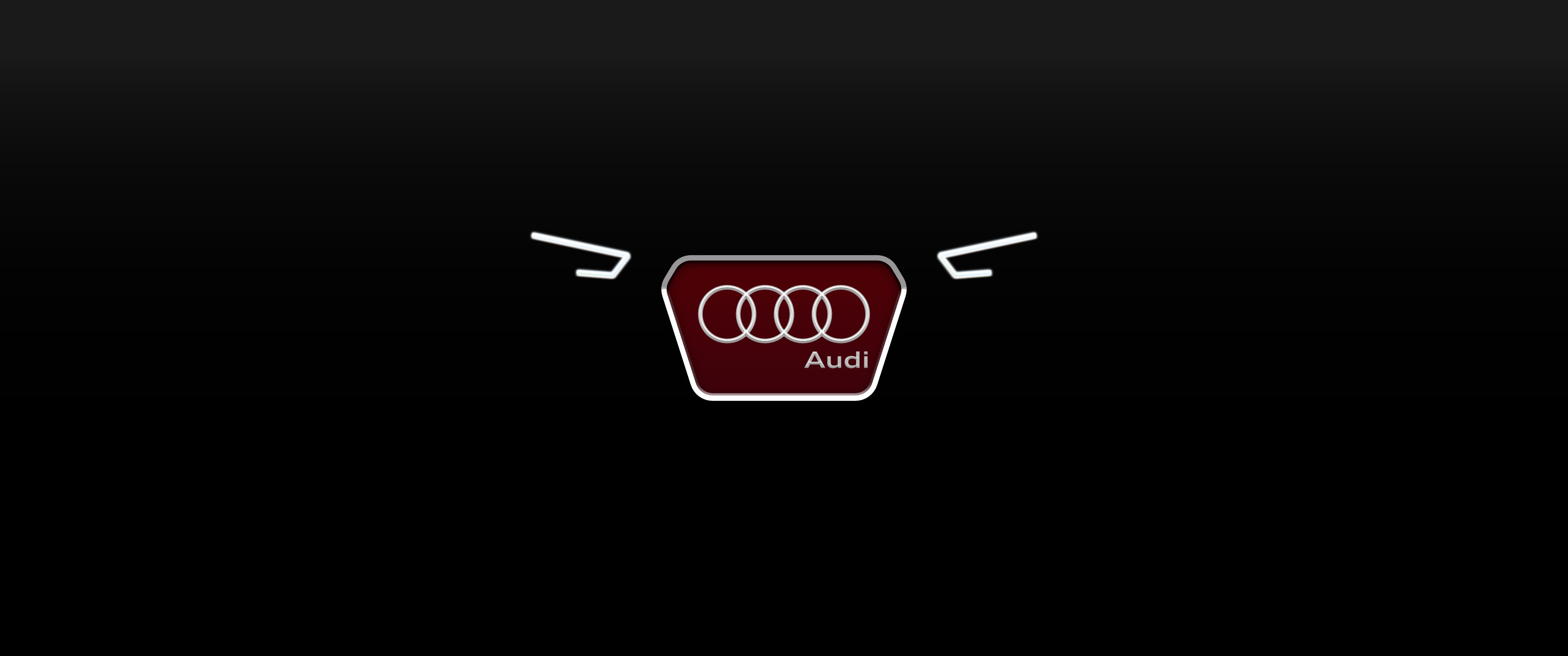Audi Logo With Headlights HD Wallpaper