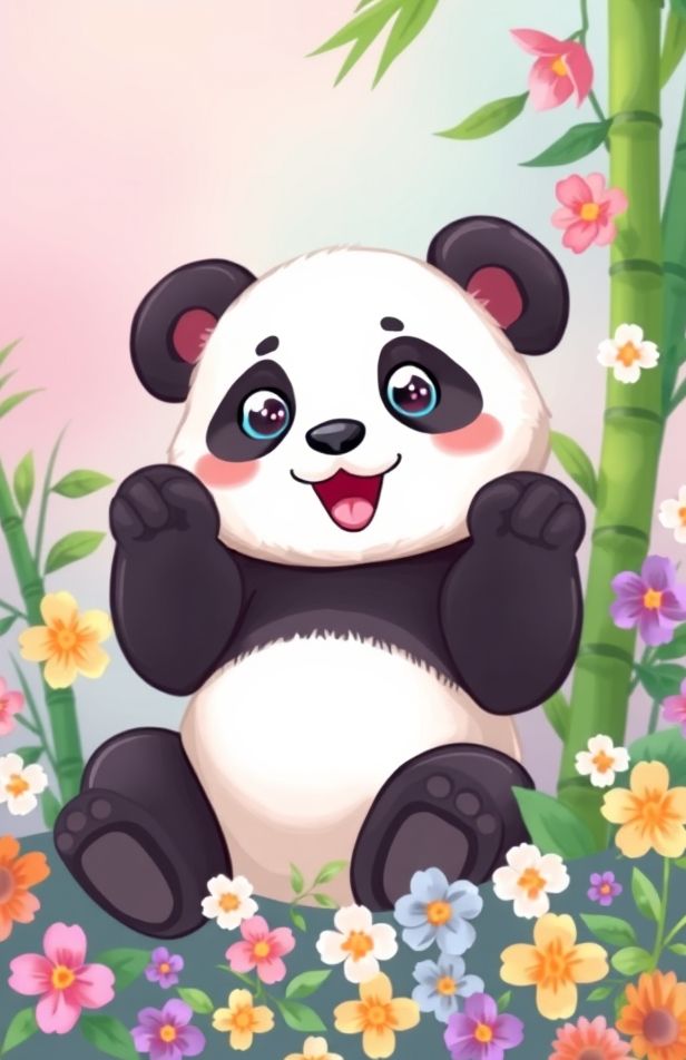 Cute Anime Panda Wallpaper