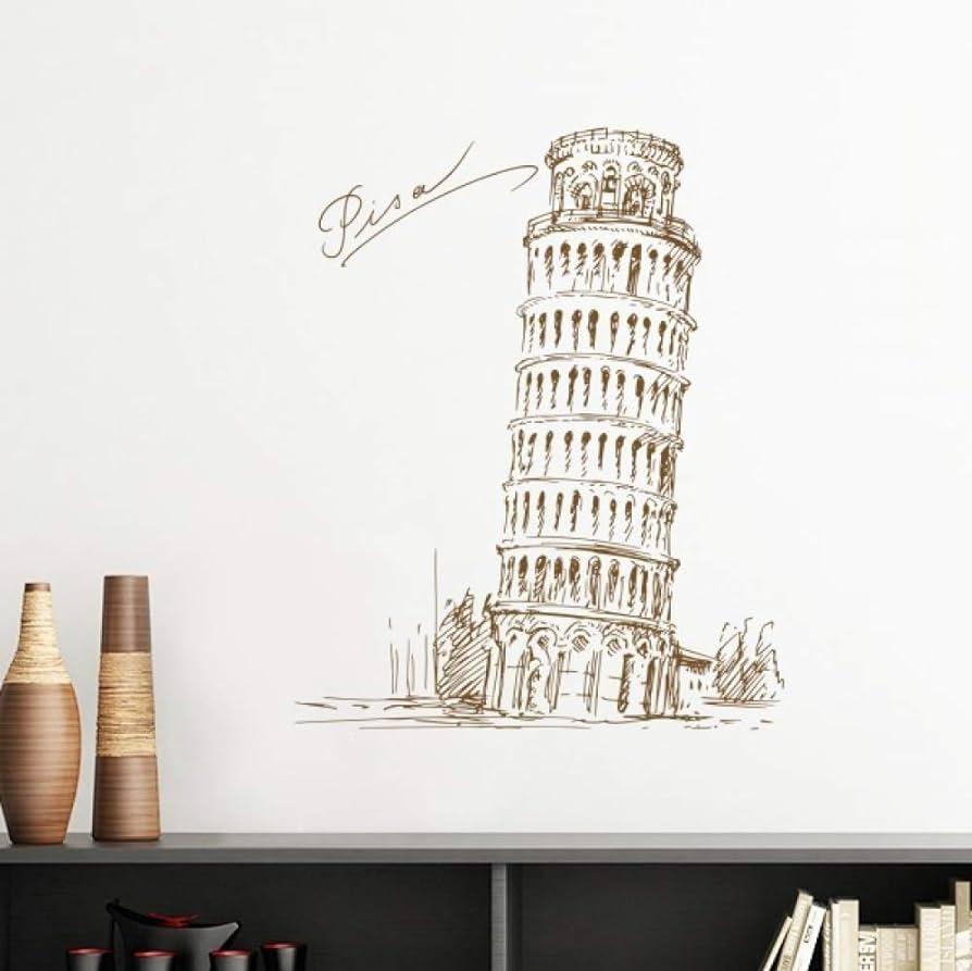Amazon Diythinker Leaning Tower Of Pisa Italy Vinyl Wall