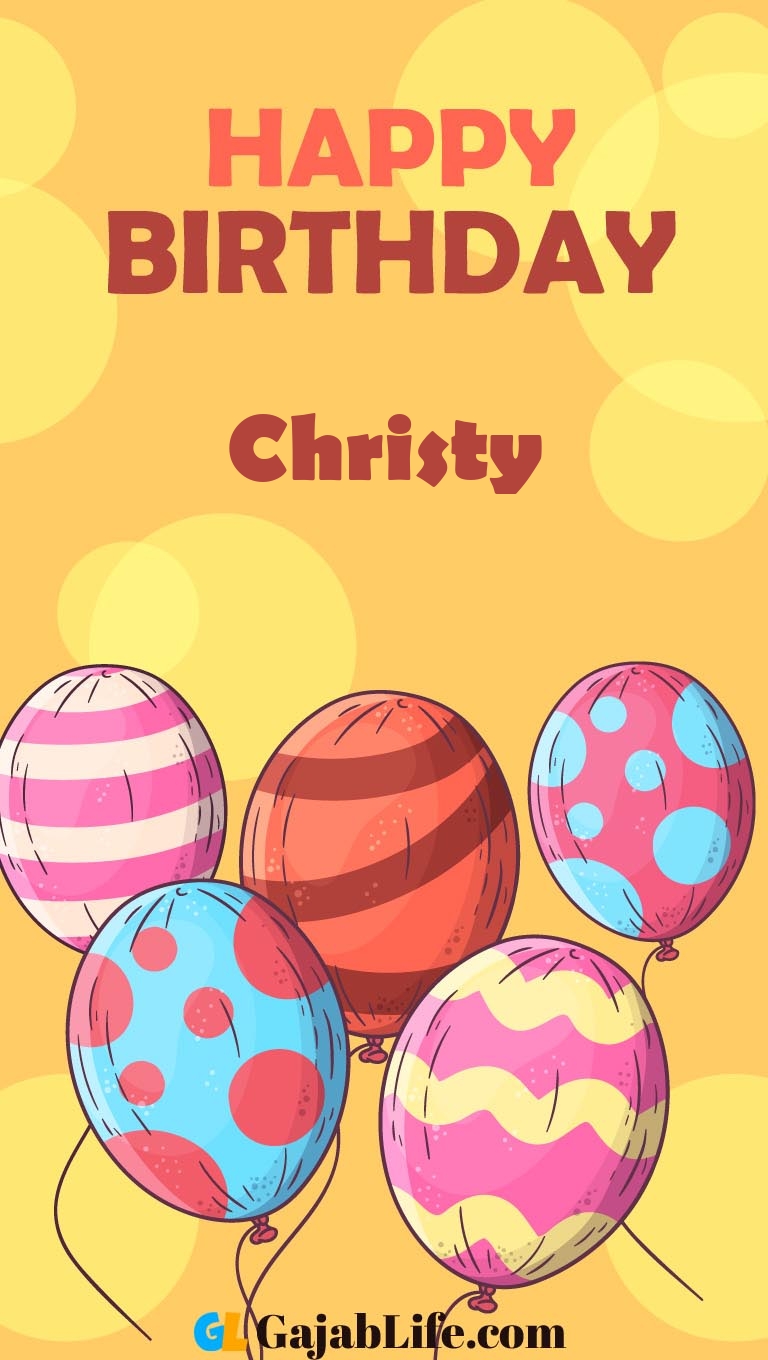 Create Christy Happy BirtHDay Image Wallpaper With Coloring