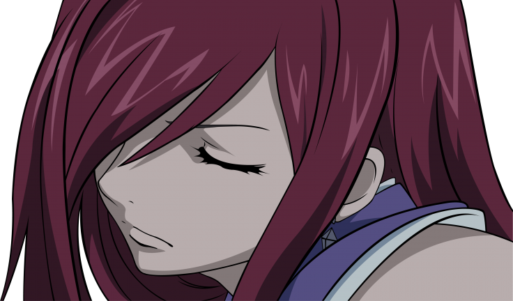  fairy tail scarlet erza closed eyes vector art wallpaper background