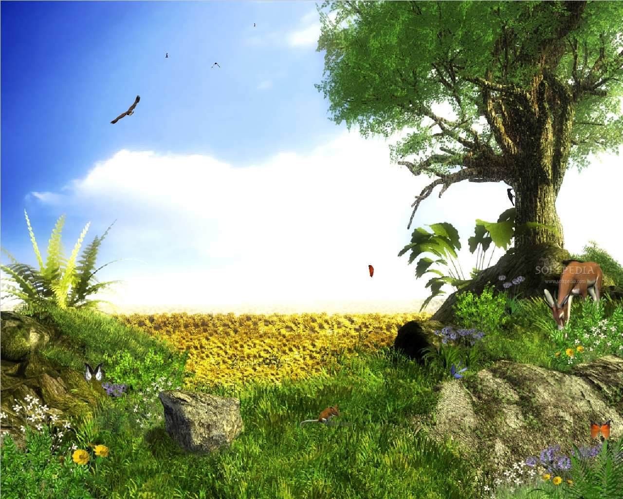 Desktop Wallpaper HD Art 3d Nature Butterfly Dwonload Animated