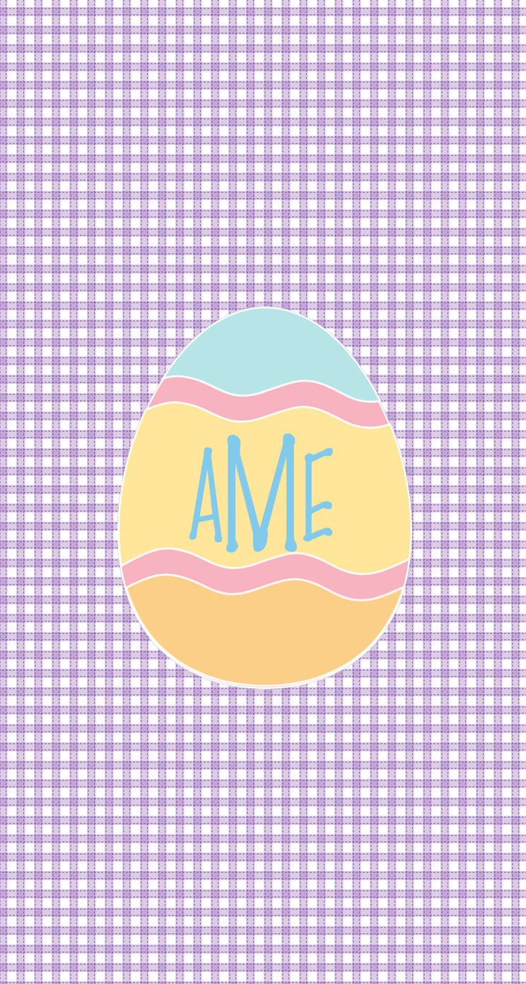 Monogrammed Easter Egg iPhone Wallpaper I P H O N E W A L