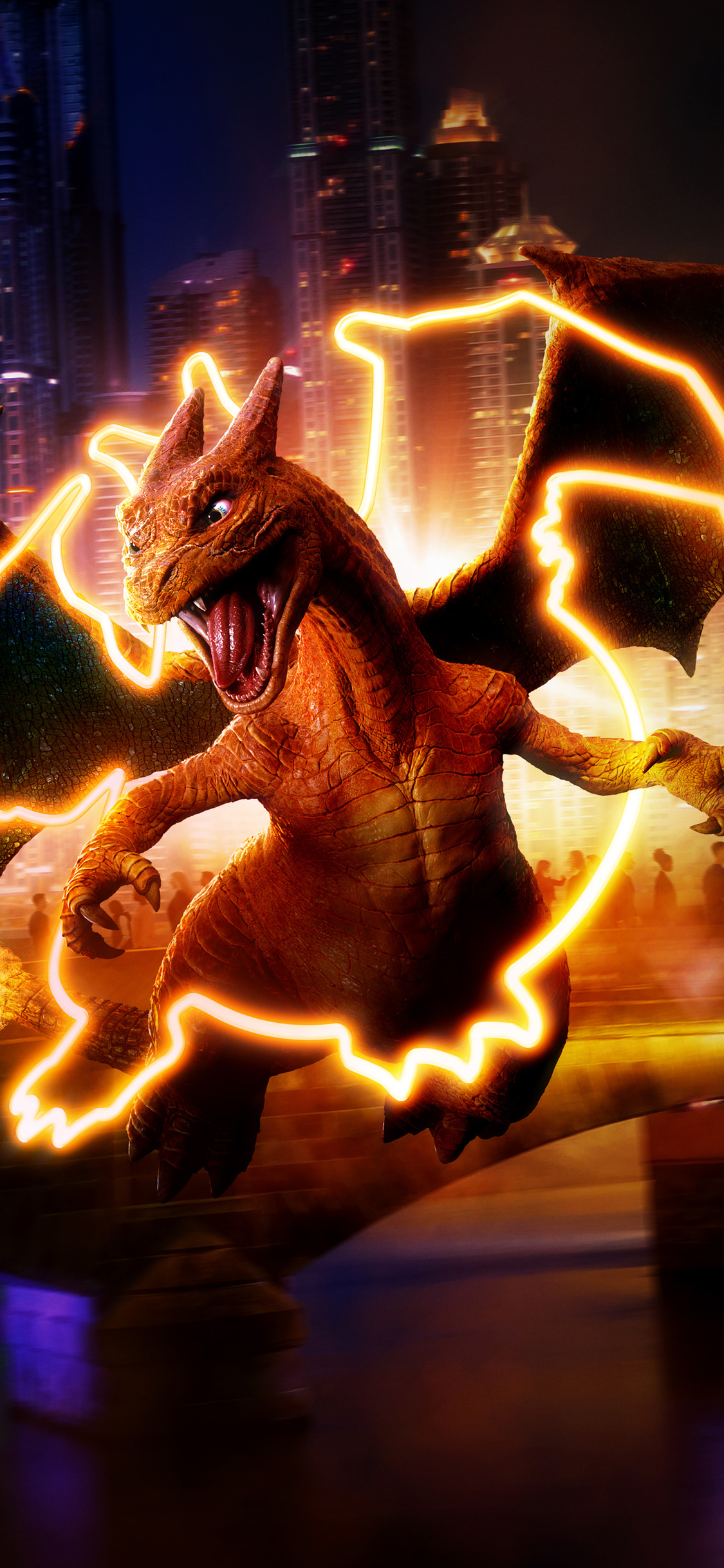 Detective Pikachu Char Charizard 5k iPhone Xs X HD 4k Wallpaper