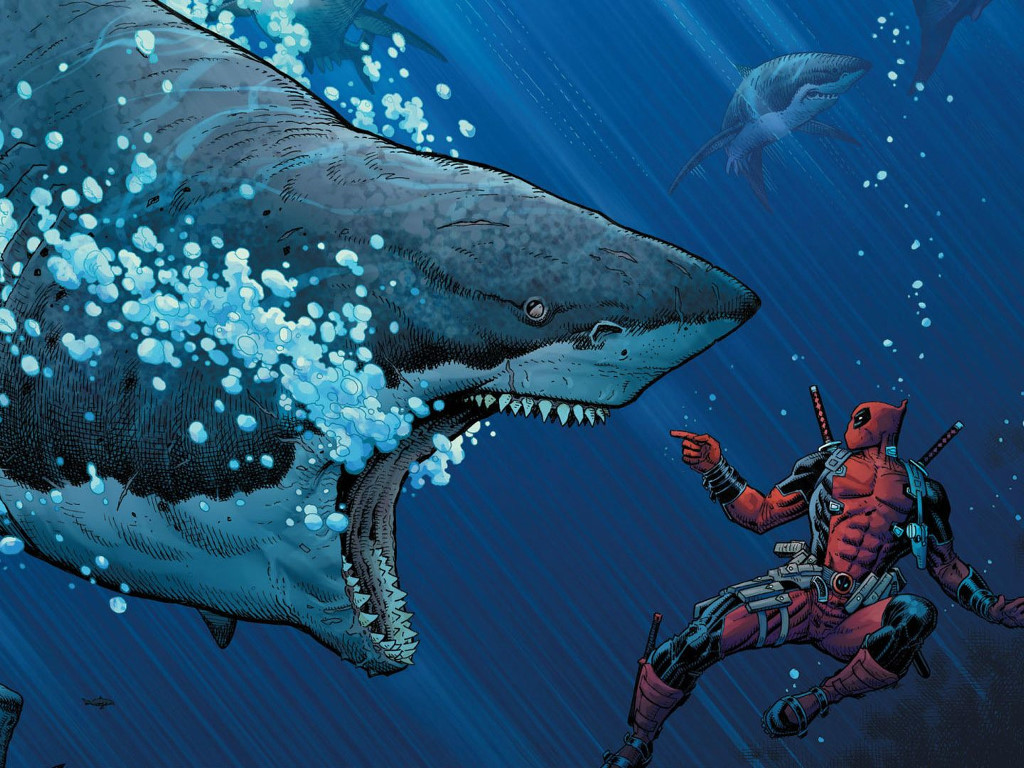 My Wallpaper Ics Deadpool Vs Shark
