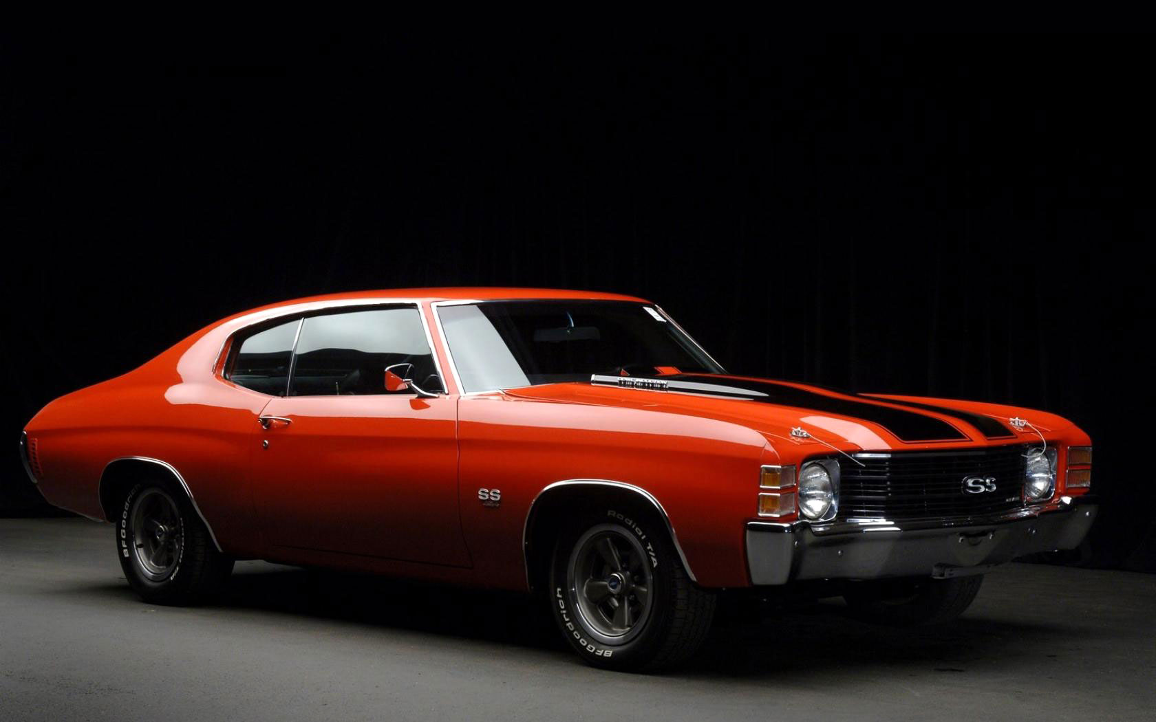 Chevelle SS Wallpaper 1971 Red with black stripes   1680 08