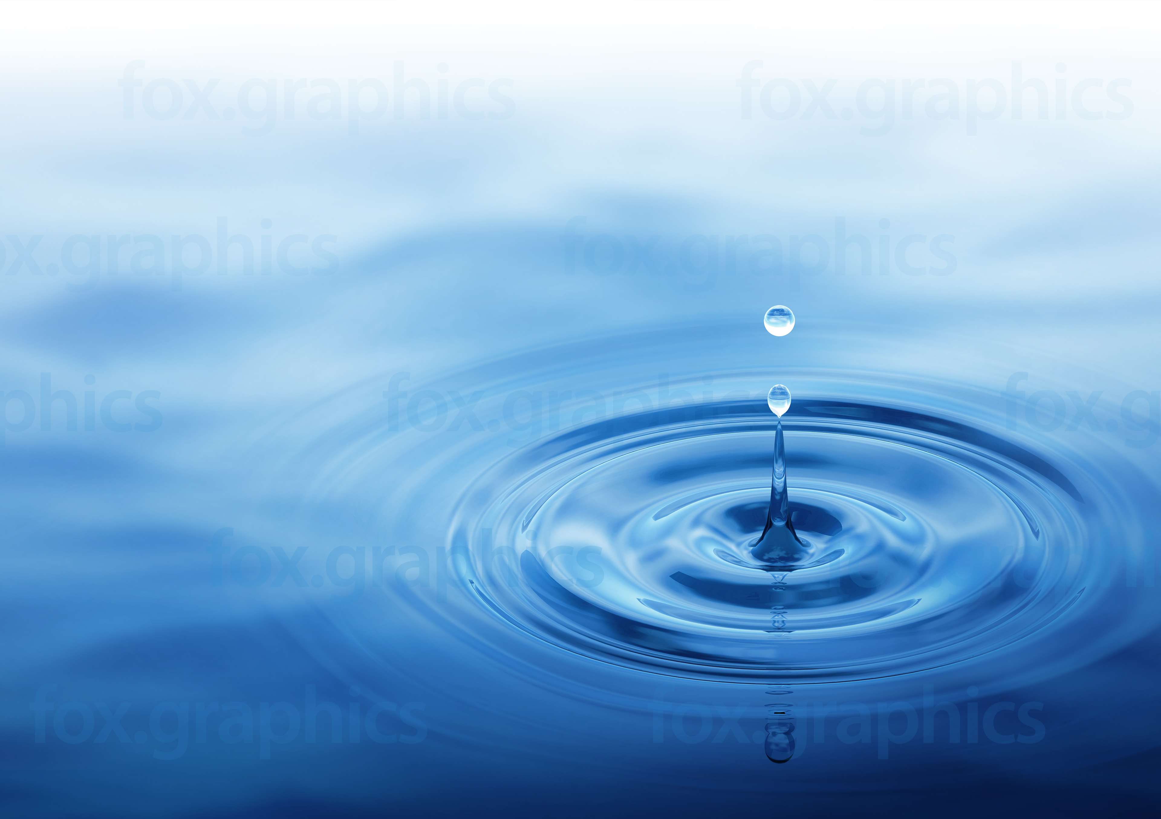 Blue Water Drop Background Fox Graphics