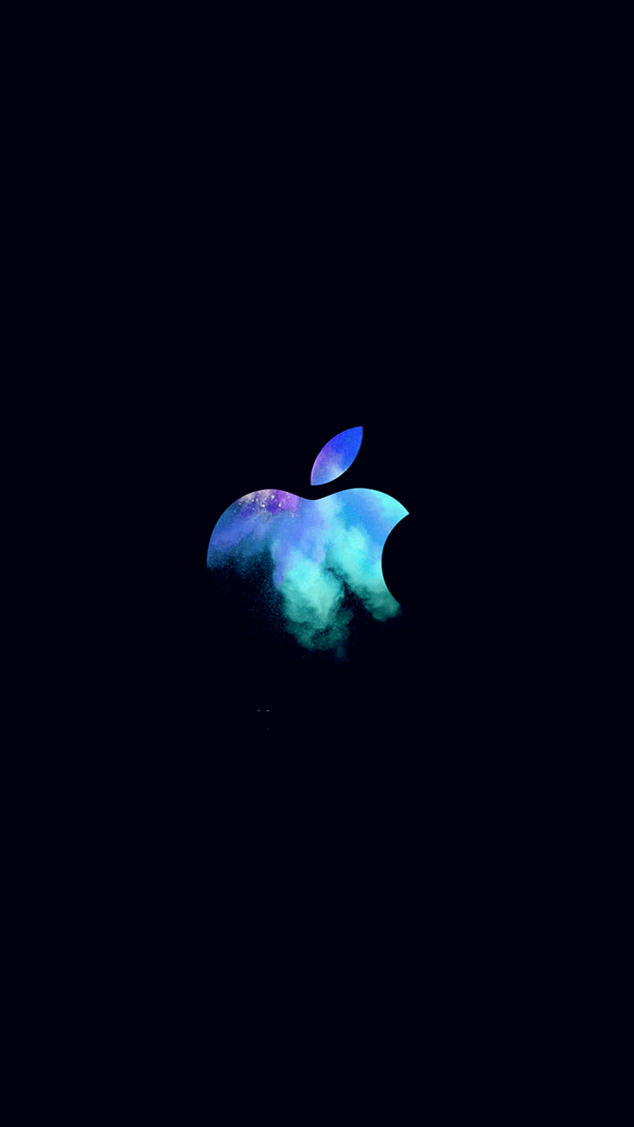 Apple Mac Event Logo Dark Illustration Art Blue iPhone