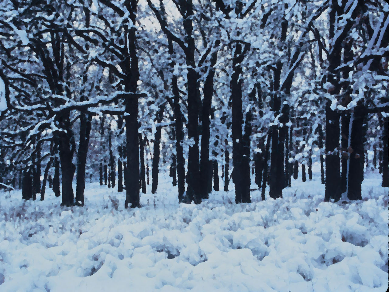 Myspace Winter Trees Painting Background Background