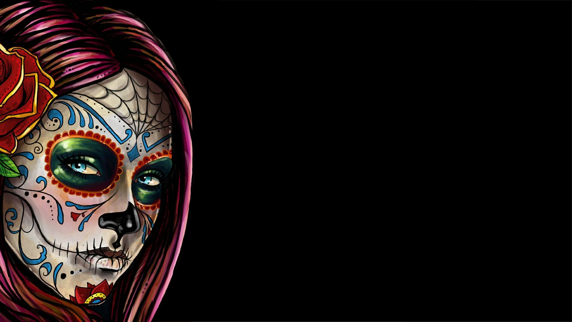 Sugar Skull Desktop Wallpaper Artistic