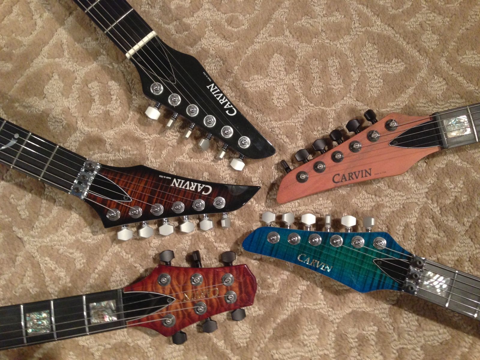 Carvin Headstocks With Image Electric Guitar Music