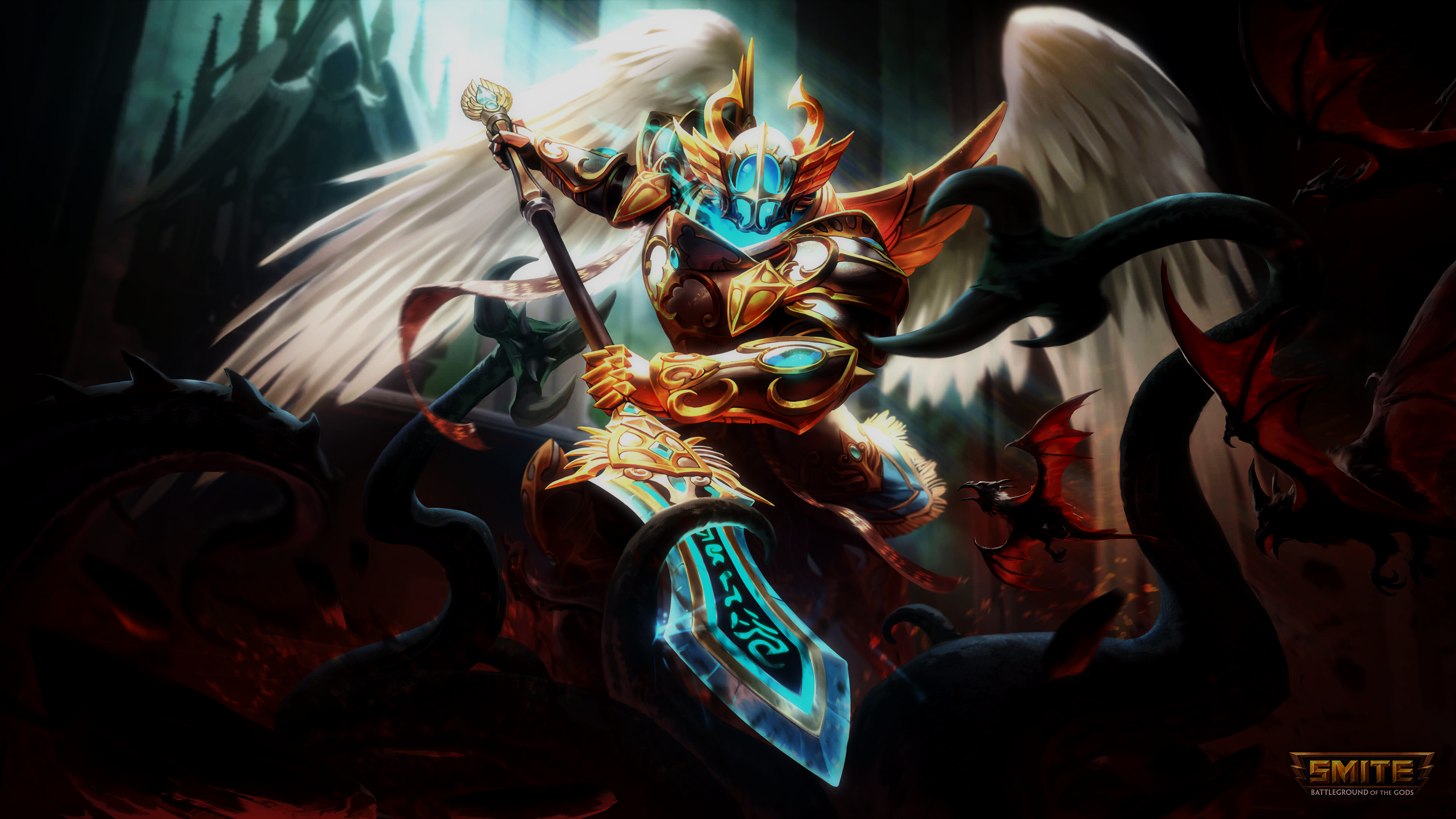 SMITE Odin   Wallpaper Glowing Style by Volxohr on