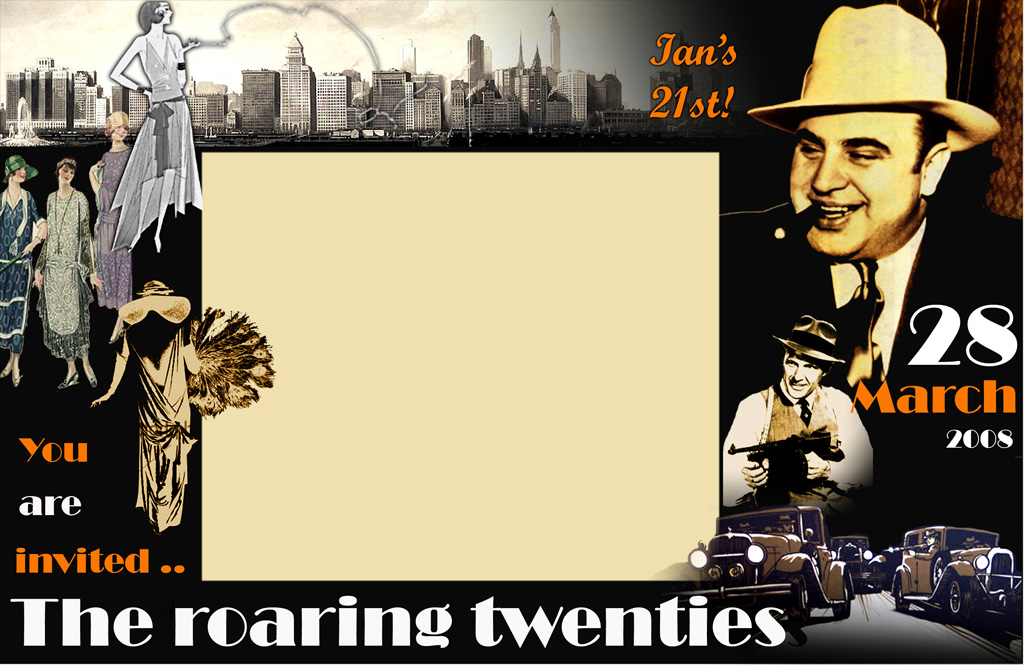 Roaring 20s Invitation Twenties Bday Invite