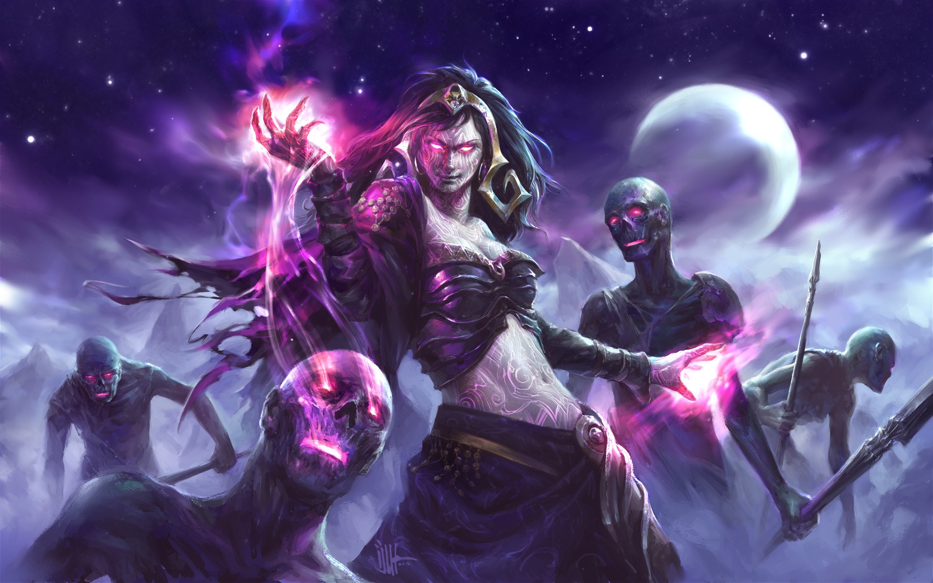 General 1920x1200 fantasy art Magic The Gathering witch zombies