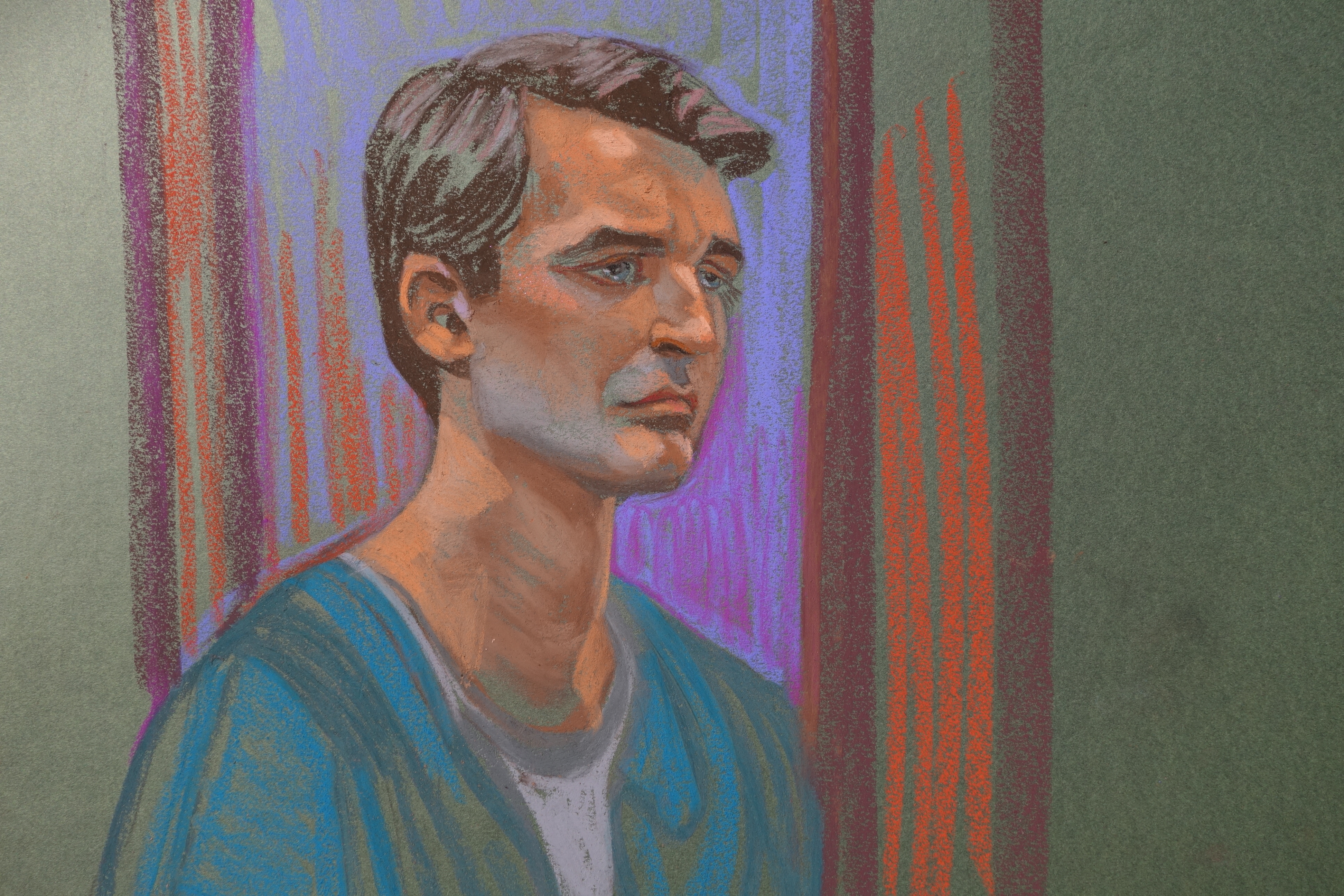 A courtroom sketch of Ross Ulbricht, the founder of the Silk Road darknet market