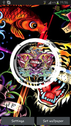 Bigger Ed Hardy Live Wallpaper For Android Screenshot