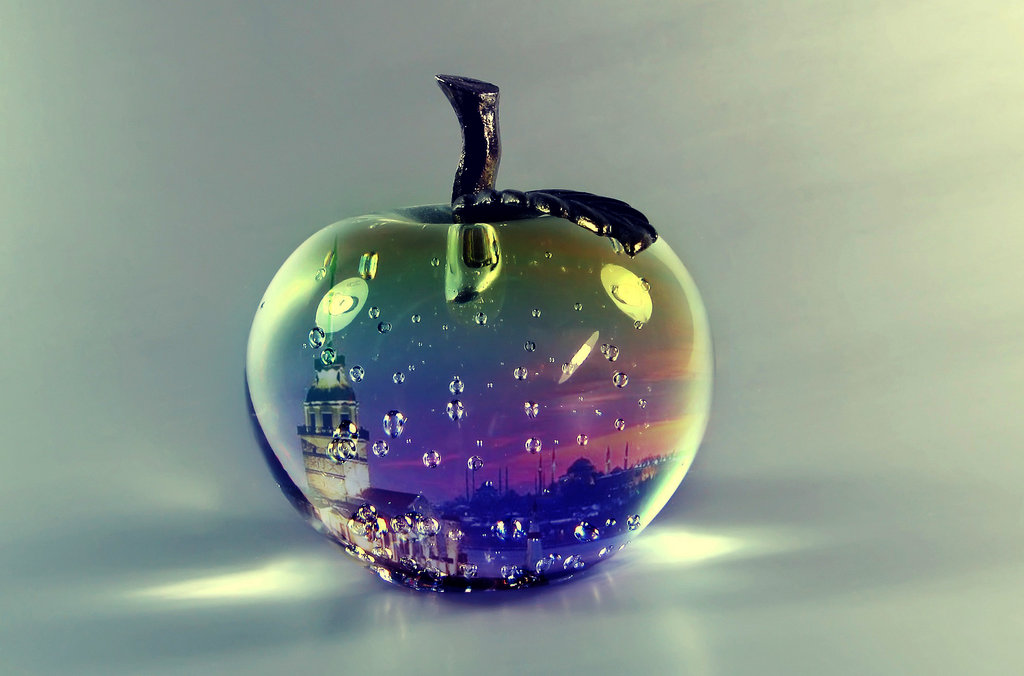 Glass Apple Wallpaper By Reset34