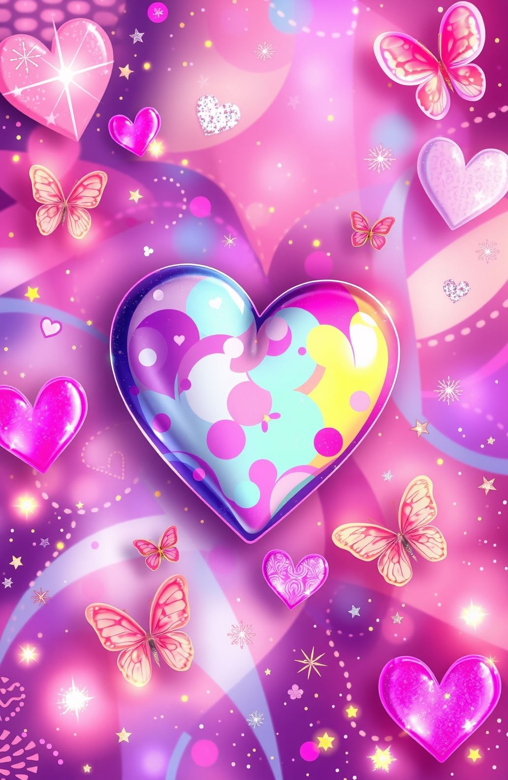 Y2k Heart Wallpaper