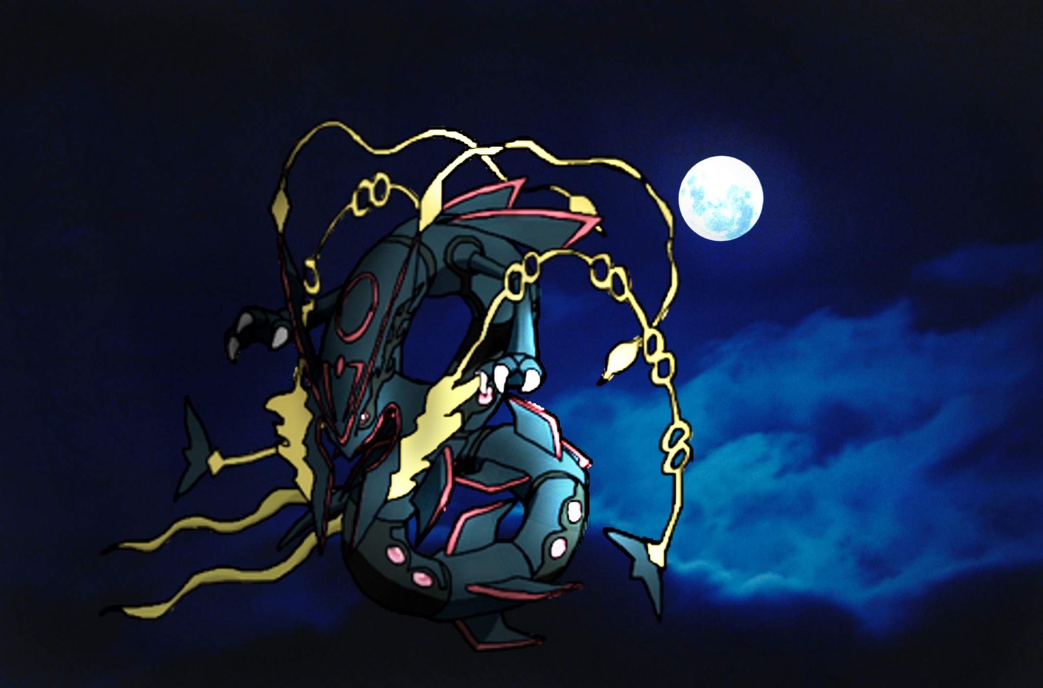 ArtStation - Shiny Mega Rayquaza - Pokemon Fan Art, Evan