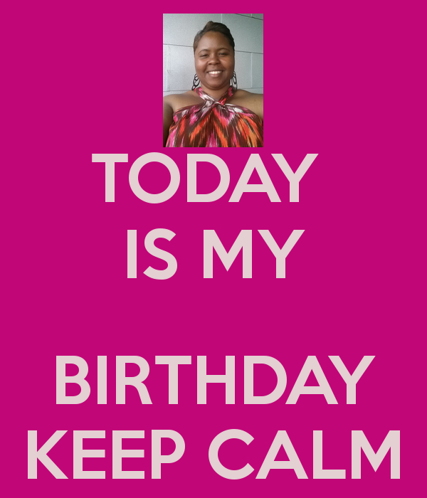Today Is My BirtHDay Keep Calm And Carry On Image