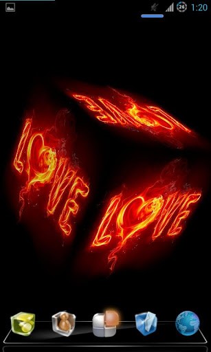 Wallpaper 3d Of Love Fire For Saint Valentine On Your Android Phone