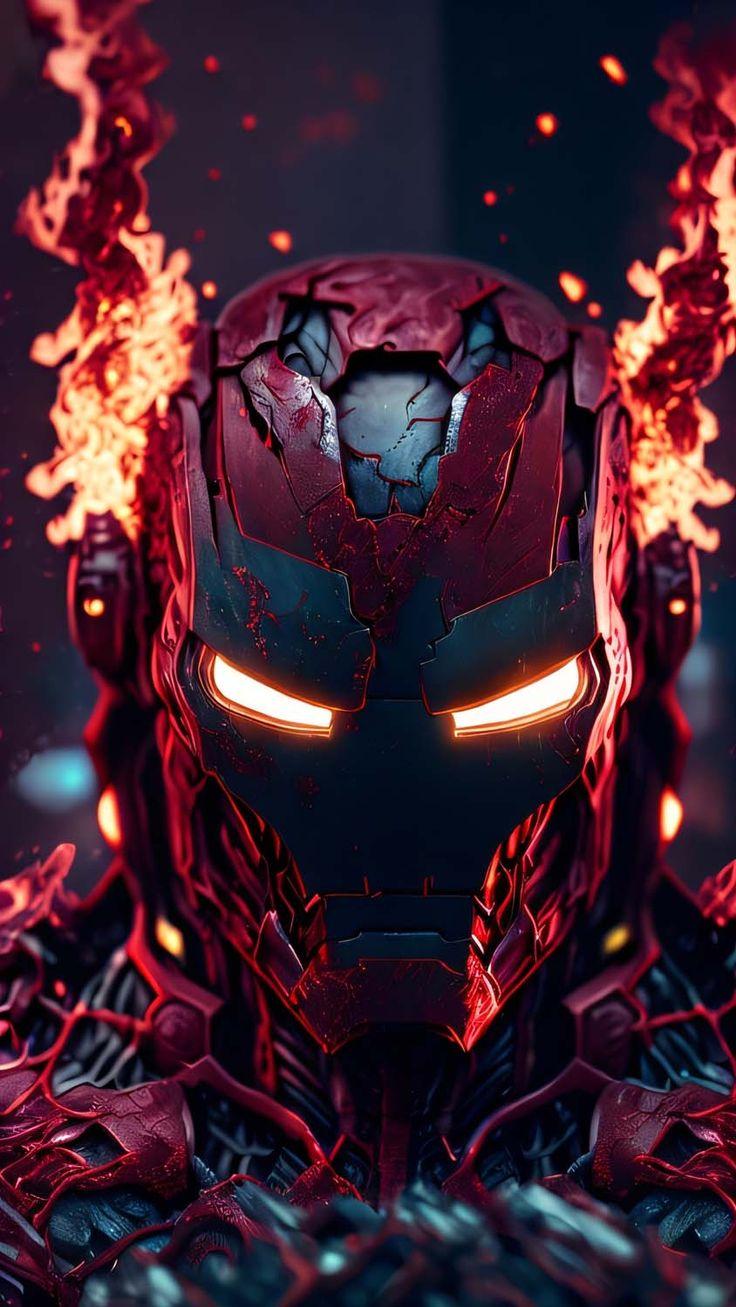 Iron Man Dark Minimal iPhone Wallpaper In