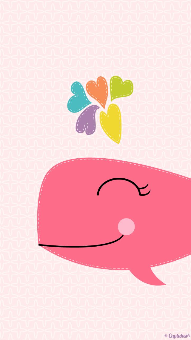 Cute Whale Wallpaper iPhone Pink