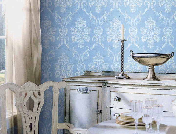 Free download Damask stencil looks just like Wallpaper Beautiful wall
