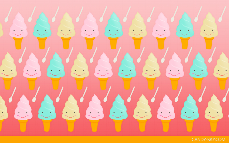 Happy Ice Cream Wallpaper by mish18 on