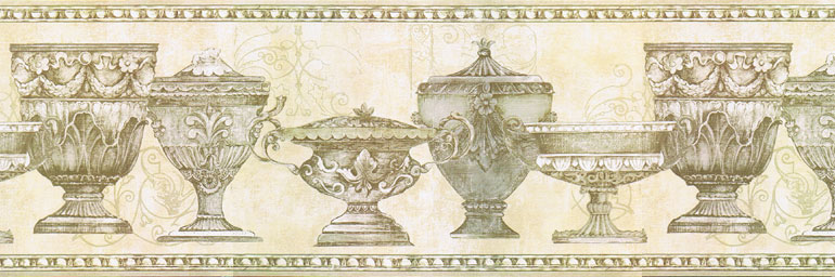 Details About Greek Roman Antiques Vases Wallpaper Border Ff8314b