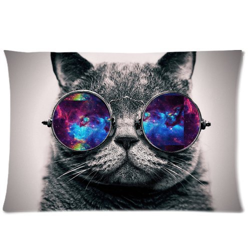 Galaxy Hipster Cat Theme 3d Funny Wear Color Sunglasses Soft