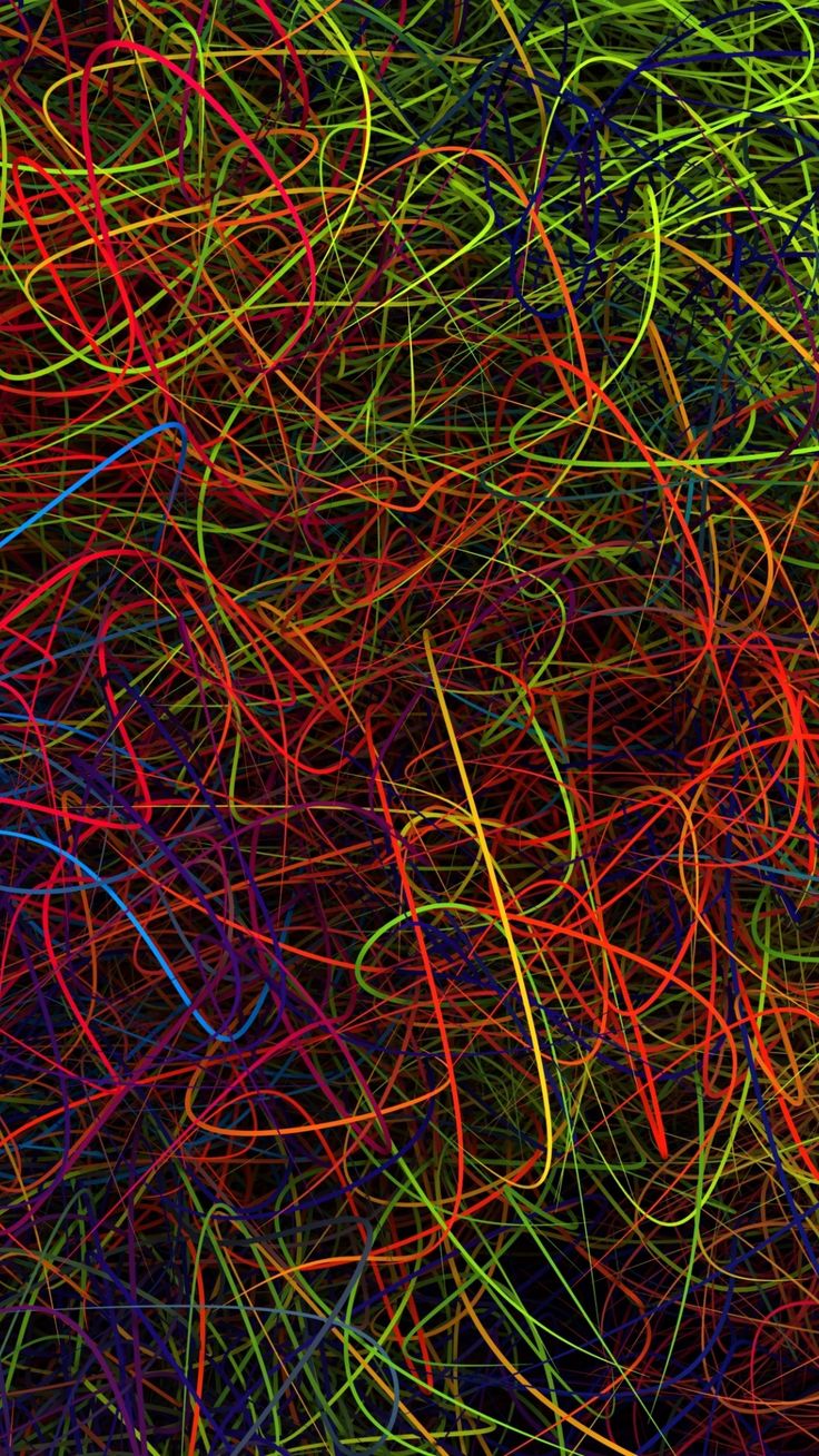 Lines Plexus Neon Colorful Abstract Wallpaper