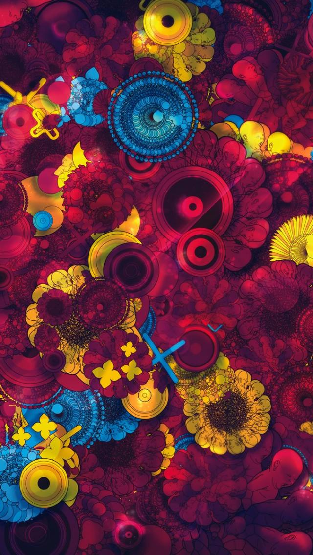 Psychedelic Life iPhone Wallpaper