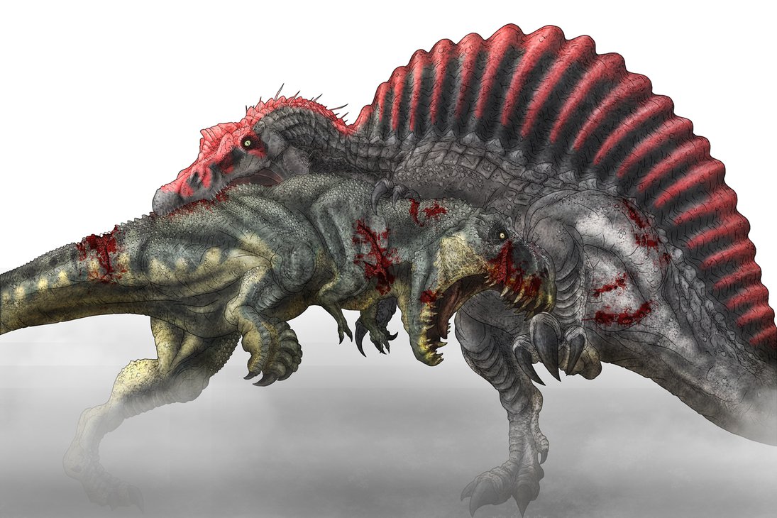 Pixels Dinosaurs T Rex Vs Spinosaurus HD Wallpaper