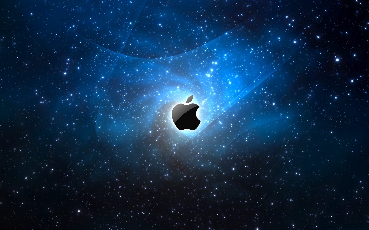 Apple Galaxy Blue Mac Wallpaper