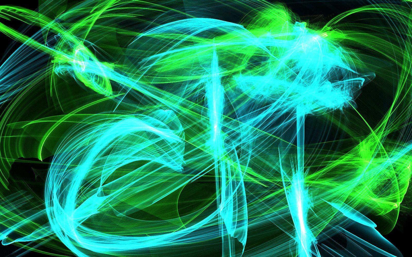 Blue and Neon Green Wallpaper 1600x1000