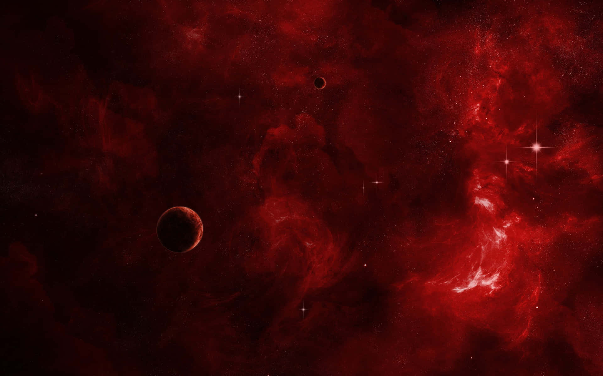 Outer Space Red 4k Wallpaper