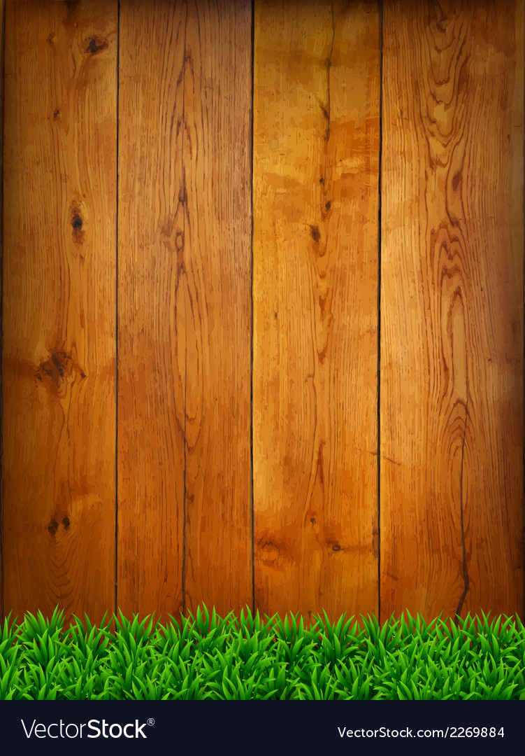 Planks Oak Grass Vector Image