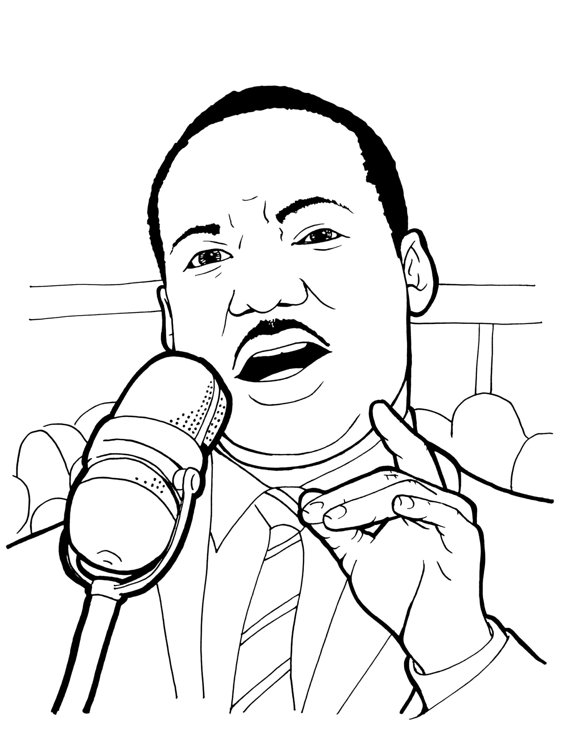 Free Download Coloring Book Martin Luther King Jrng Page With Wallpaper