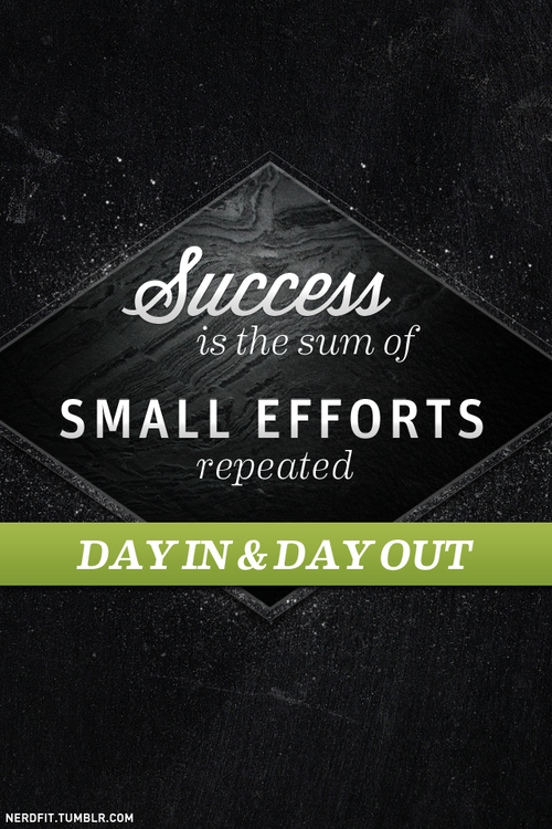 Success If The Sum Of Small Efforts Repeated Day In Out Stay