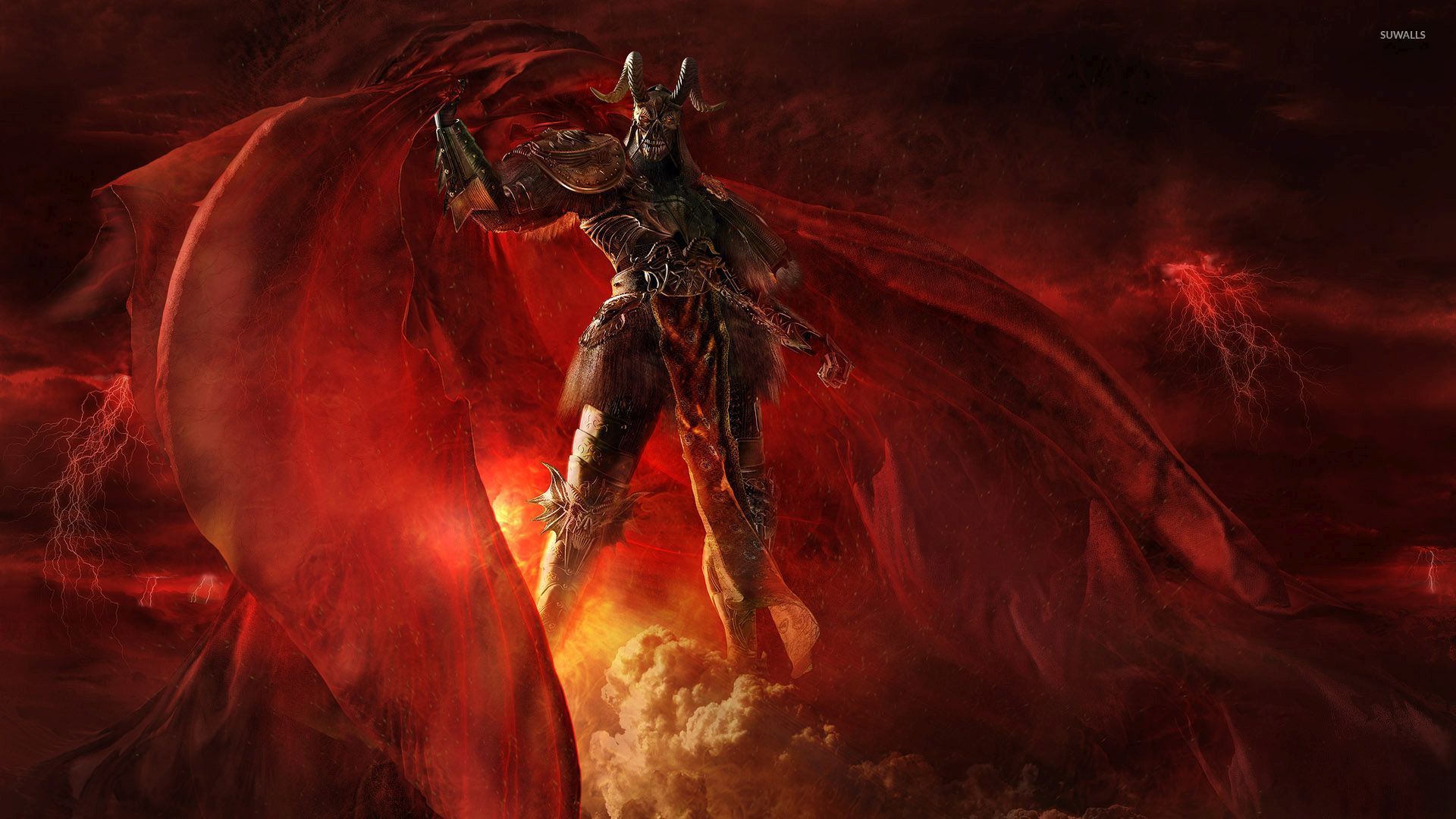 Scary Demon In Hell Wallpaper