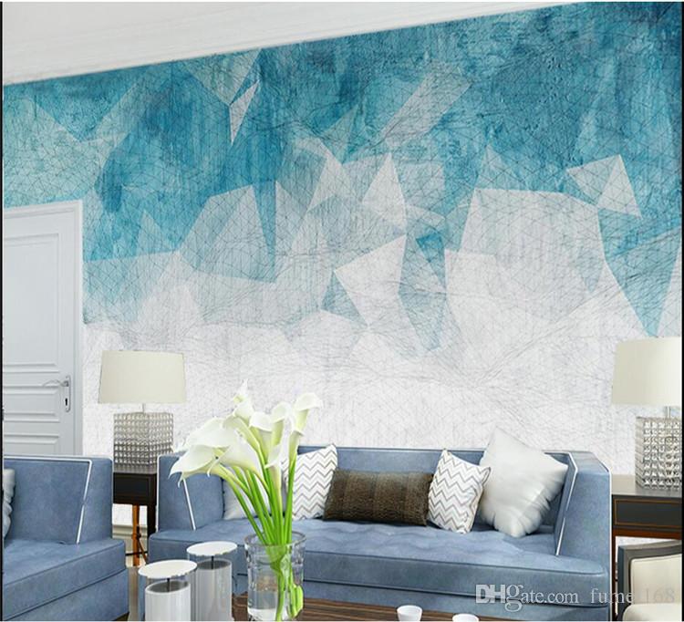 3d Abstract Geometry Photo Wall Paper Mural For Living Room Tv