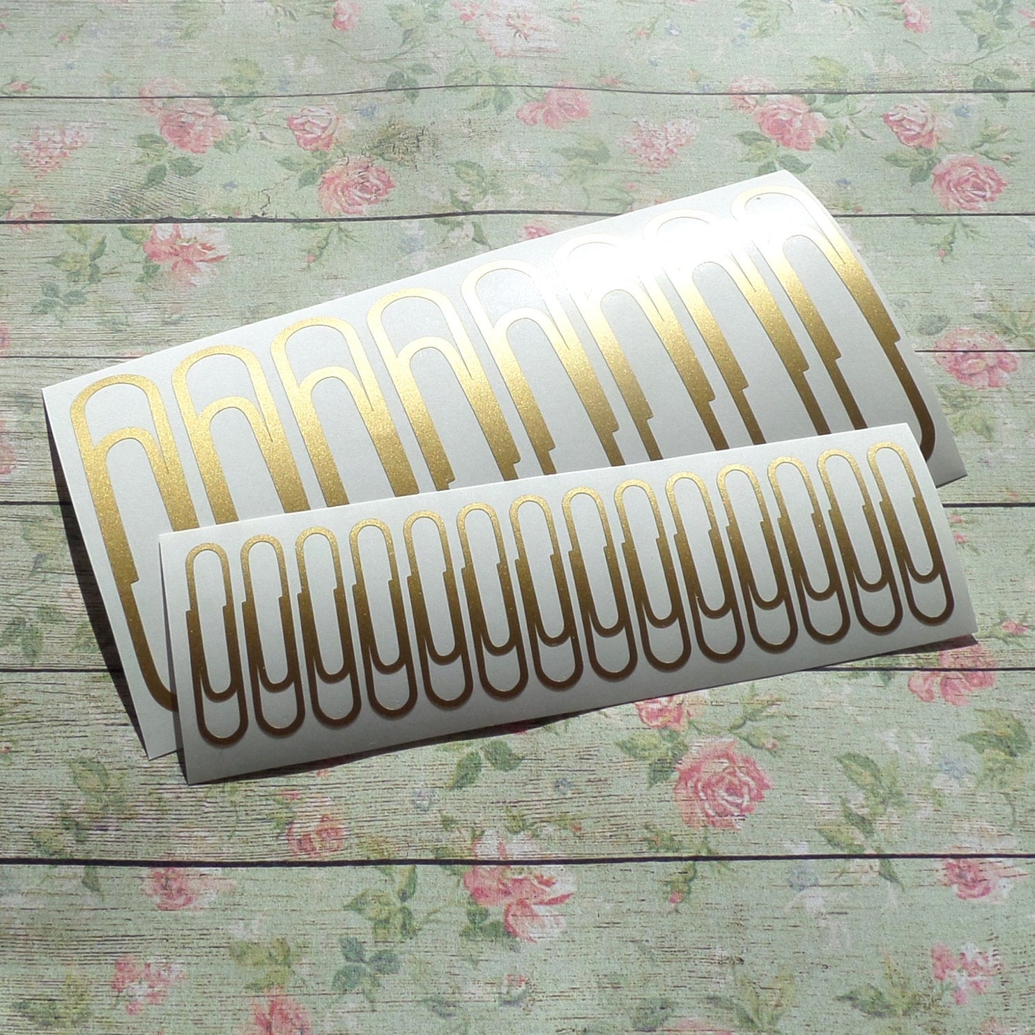 Paperclip Stickers Gold Paper Clip Decals Office