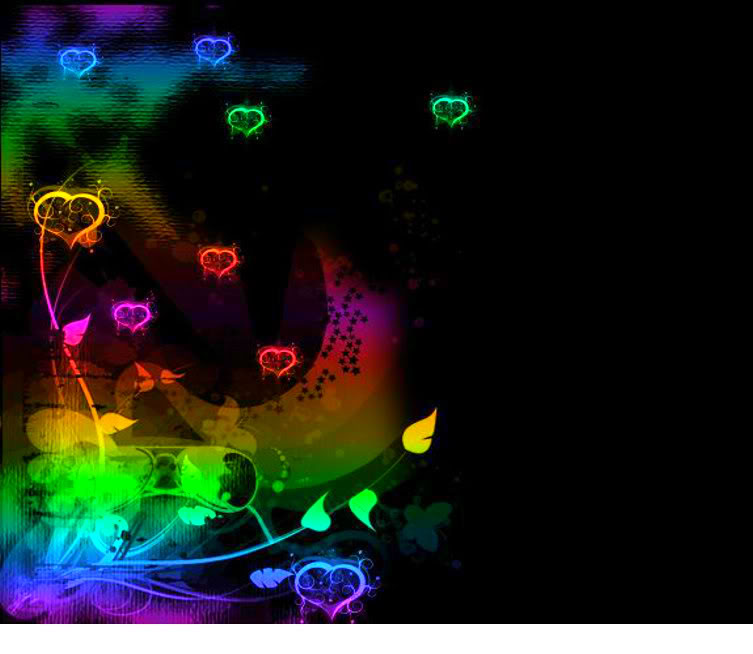 Rainbow Hearts Wallpaper Desktop Background