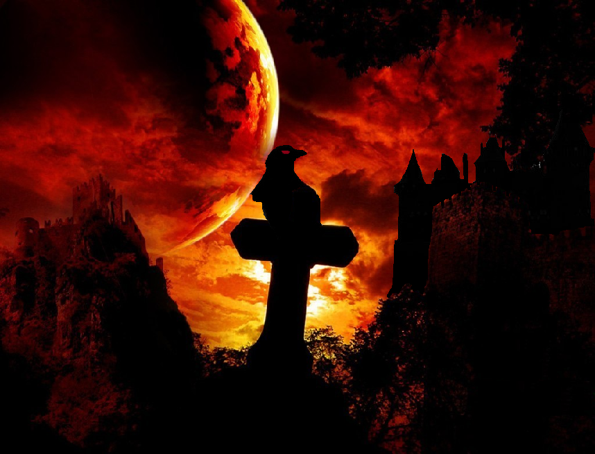 Red Crow Wallpaper Black Moon By