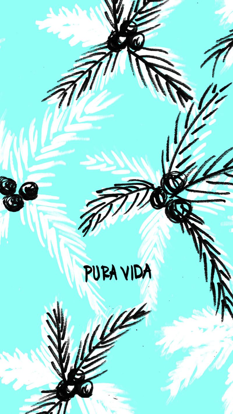 Palms Digi Pura Vida Bracelets iPhone Wallpaper