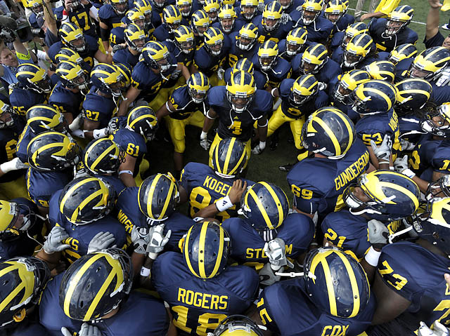 The Start Of Game Photos Are University Michigan Vs