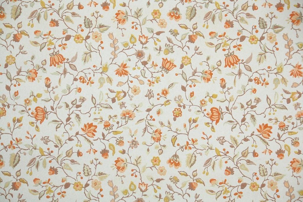 1960s Vintage Wallpaper By The Yard Floral
